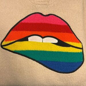 Torrid Rainbow 🌈 Lip Pullover Hoodie Sweater 2x